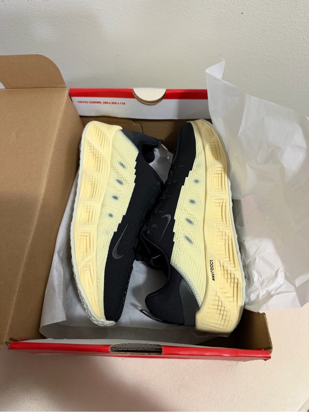 Nike Kids Black and Cream Running Sneakers